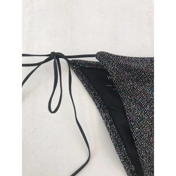 White Fox Boutique Boardwalk Rainbow Lurex String Bikini Bottom Swim - Picture 4 of 11